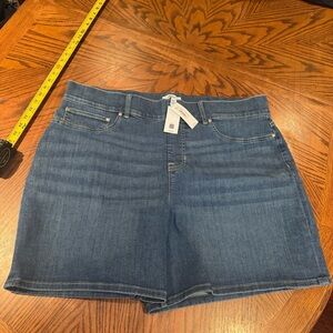 Spanx Pull On Jean Shorts Stretch Denim Size 3x NWT